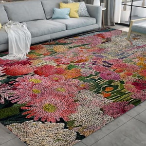 Kit di ganci a forma di fiore, kit di grandi tappeti con ganci a forma di per adulti, kit di ganci a forma di con decorazione natalizia in tela stampata