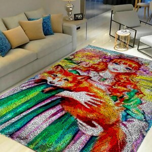 Latch Hook Kits, Large Latch Hook Rug Kit for Adults Latch Hook Kits with Printed Canvas Cartoon anime characters Decoration Carpet