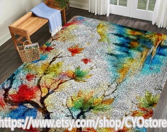 Rug Making Latch Hooking Kit/All Materials Included | Maple Leaf Autumn