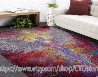 Abstract Latch Hook Rug Kit: Tapestry Carpet DIY Craft