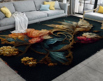 Floral Latch Hook Rug Kit: DIY Tapestry Carpet Craft