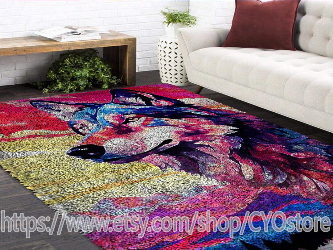 Wolf Latch Hook Kits Large Latch Hook Rug Kit for Adults Etsy