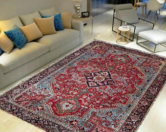 Bohemian Latch Hook Rug Kit: Retro Printed Tapestry Carpet