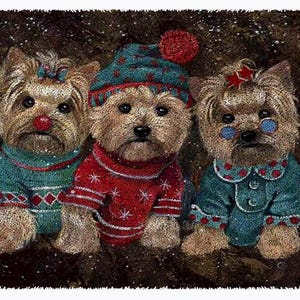 Kits de gancho de pestillo, kit de alfombra de gancho de pestillo grande para adultos Kits de gancho de pestillo con lienzo impreso Decoración navideña Alfombra de perro de dibujos animados