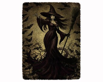 Bat Witch DIY Latch Hook Kits With Printed Pattern Embroidery Carpet Rug Making Kits Crafts For Adults Sewing Rugs