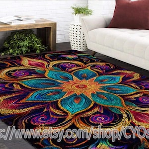 New  Latch Hook Kits, Large Latch Hook Rug Kit for Adults Latch Hook Kits with Printed Canvas /Multi functional/tapestry/carpet/gift/ Decor