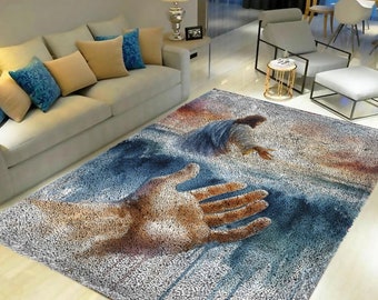Jesus Latch Hook Rug Kit: Printed Canvas, DIY Home Decor