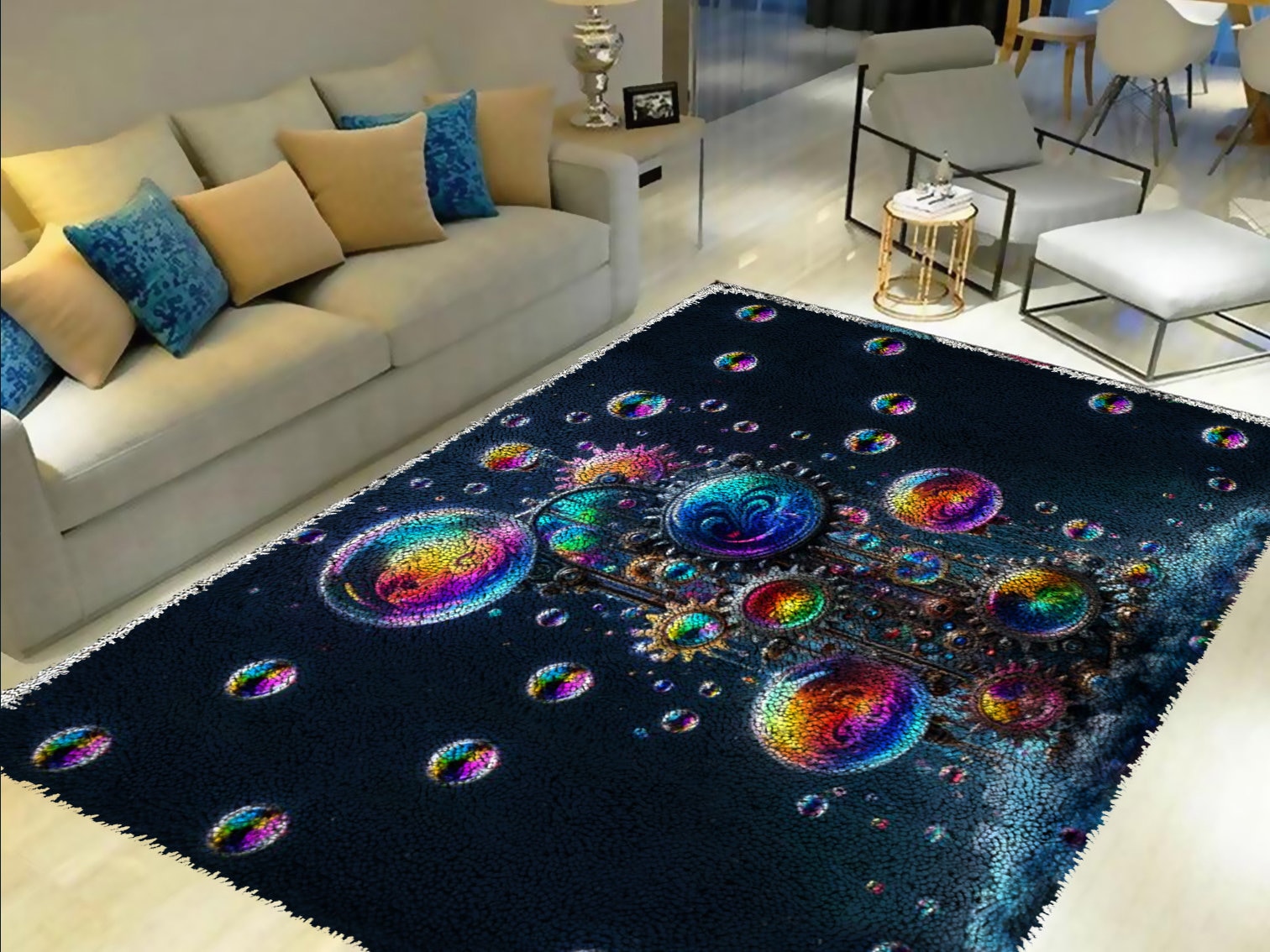 Latch Hook Rug Kit: Mechanical Bubble Design, DIY Craft - Etsy Latch Hook Rug Kit: Mechanical Bubble Design, DIY Craft - Etsy