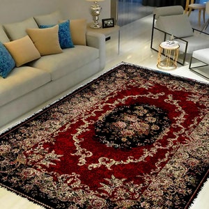 Bohemian Latch Hook Rug Kit: Floral Carpet Tapestry, DIY Craft