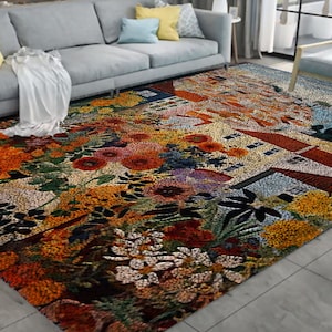 Kit di ganci a forma di fiore, kit di grandi tappeti con ganci a forma di per adulti, kit di ganci a forma di con decorazione natalizia in tela stampata