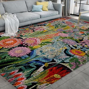 Kit di ganci a forma di fiore, kit di grandi tappeti con ganci a forma di per adulti, kit di ganci a forma di con decorazione natalizia in tela stampata