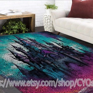 Latch Hook Kits, Large Latch Hook Rug Kit for Adults Latch Hook Kits with Printed Canvas /Multi functional/tapestry/carpet/gift/Castle