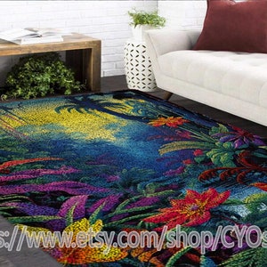 Latch Hook Kits, Large Latch Hook Rug Kit for Adults Latch Hook Kits with Printed Canvas /Multi functional/tapestry/carpet/gift/Forest
