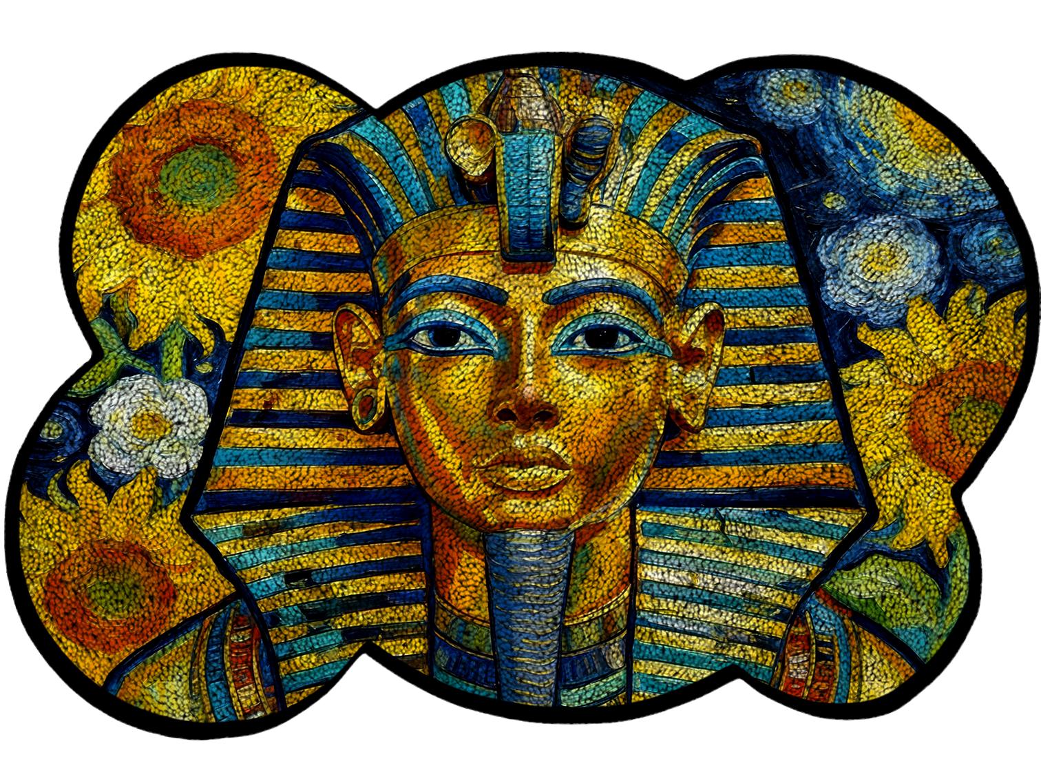 Egyptian Pharaoh Strange Shape Latch Hook Rug Kit: DIY Tapestry Carpet ...