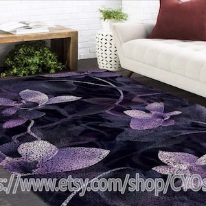 Latch Hook Kits, Large Latch Hook Rug Kit for Adults Latch Hook Kits with Printed Canvas Floral flower  Decoration