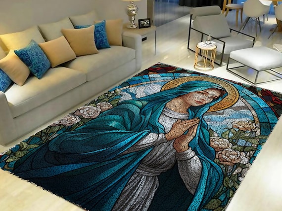 Virgin Mary Latch Hook Rug Kit: Religious Home Decor, DIY Craft - Etsy