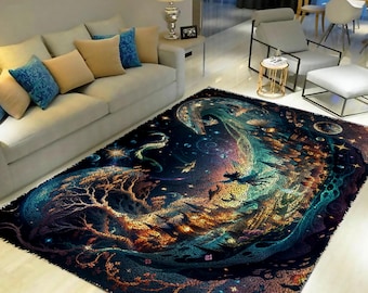 Landscape Latch Hook Rug Kit: DIY Tapestry Craft