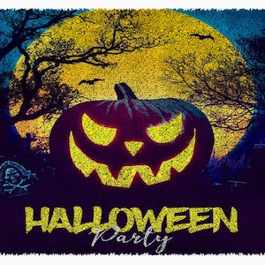 Halloween Pumpkin Latch Hook Rug Kit: DIY Tapestry Carpet