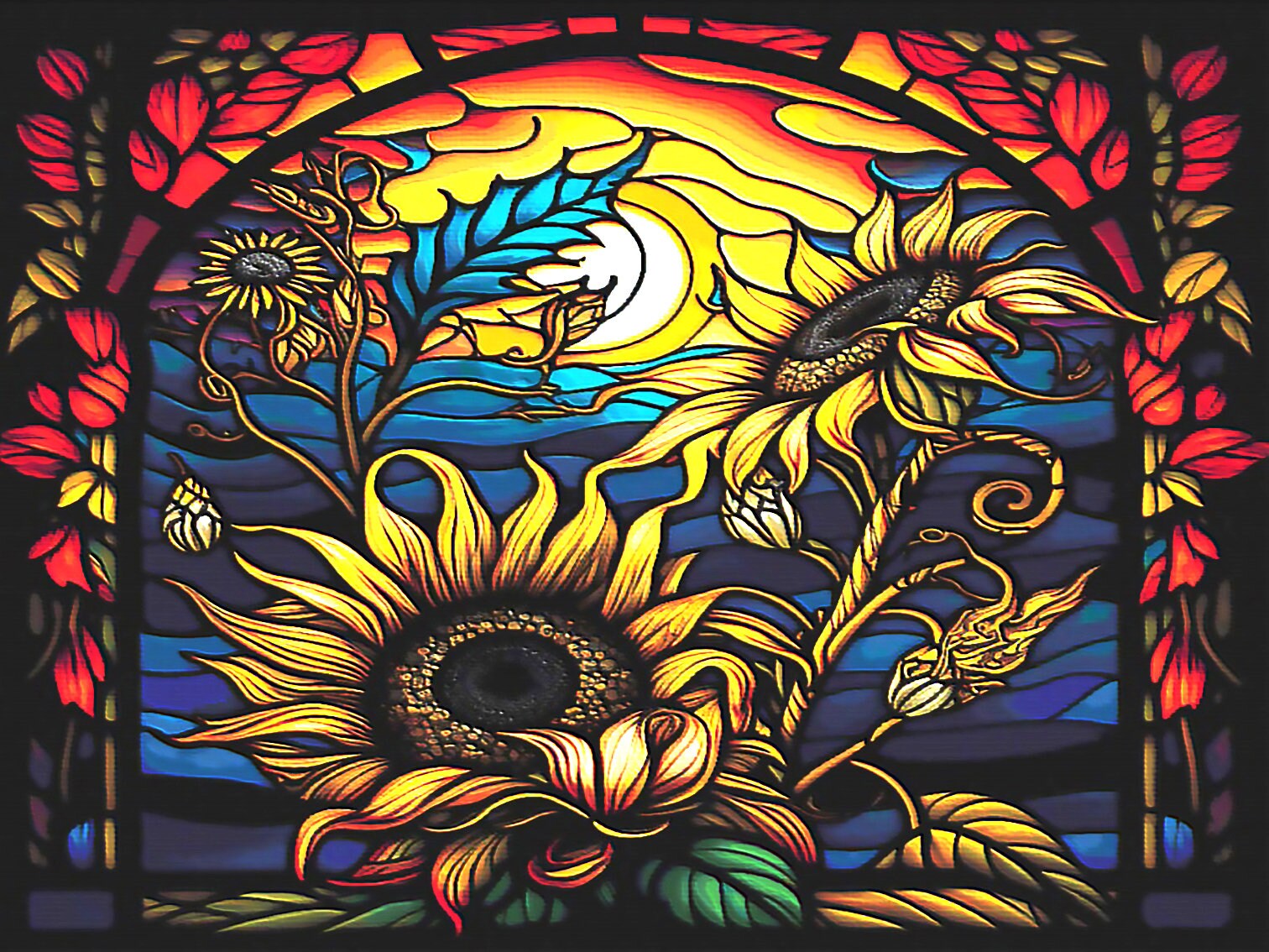 ZFFLYH Latch Hook Rug Kit For Adults - Sunflower DIY Crochet Tapestry With Preprinted Canvas - View #8