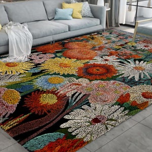 Kit di ganci a forma di fiore, kit di grandi tappeti con ganci a forma di per adulti, kit di ganci a forma di con decorazione natalizia in tela stampata