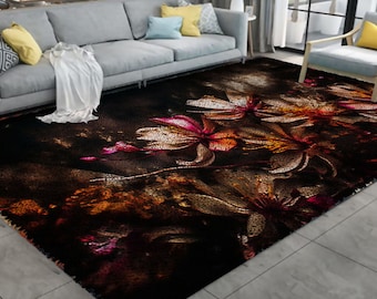 Floral Latch Hook Rug Kit: DIY Tapestry, Carpet Craft