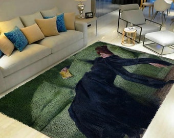 Latch Hook Rug Kit: "Young Woman" Tapestry, DIY Home Decor