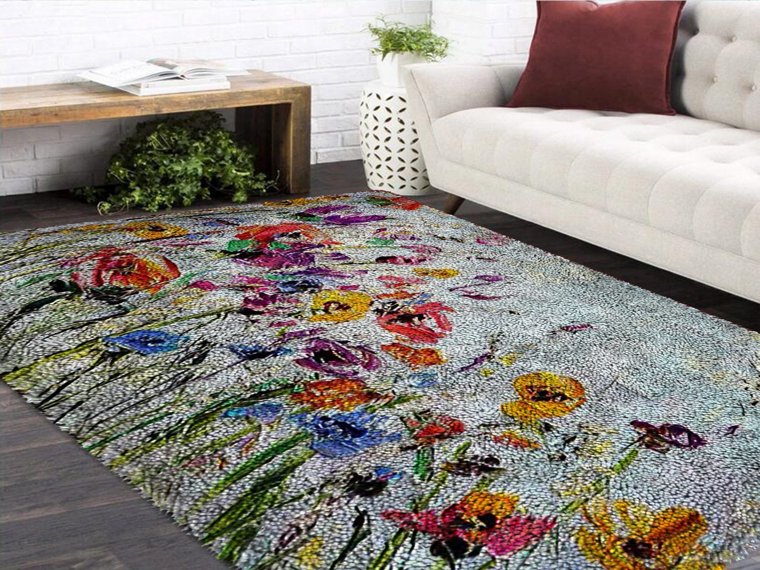 Coreopsis Latch Hook Kits, Large Latch Hook Rug Kit for Adults Latch