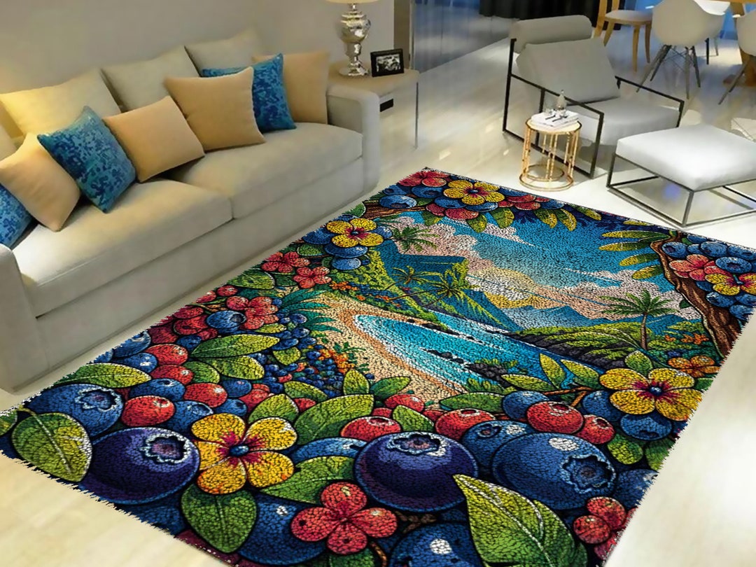 Blueberry Valley Latch Hook Rug Kit: DIY Tapestry Carpet for Adults/all ...