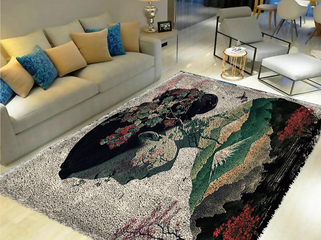 Japanese Latch Rug Japanese Dancer Latch Hook Kits, Large Latch Hook Rug Kit for Adults ...