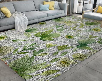 Floral Latch Hook Rug Kit: DIY Tapestry, Carpet Canvas