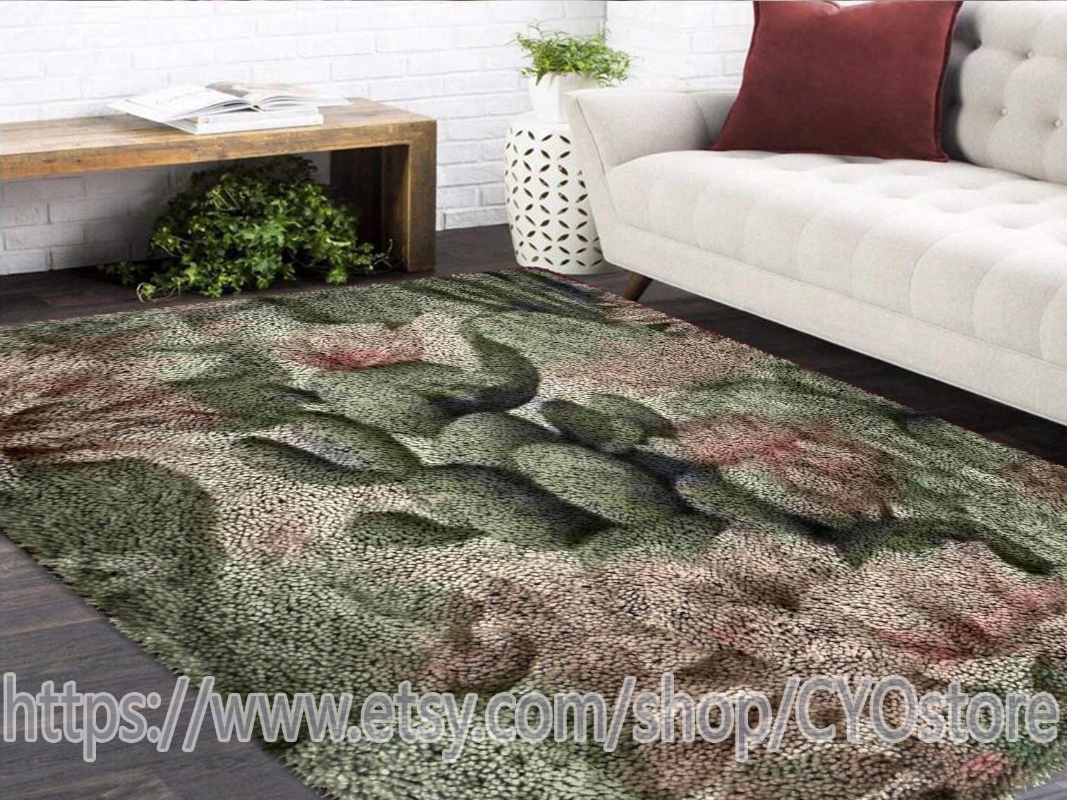 Tubayia Tiger Muster Knüpfkissen Set | 2er Set DIY Latch Hook | 43x43cm