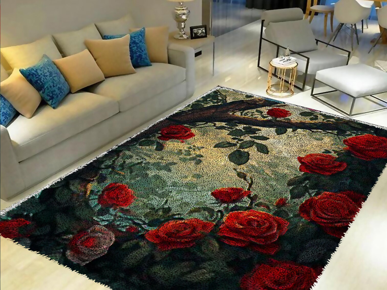 Cactus Desert Latch Hook Kit - Make Your Own DIY Rug, Pillow Or Wall Hanging (20x15 Inch)