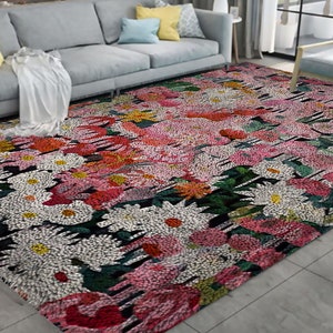 Kit di ganci a forma di fiore, kit di grandi tappeti con ganci a forma di per adulti, kit di ganci a forma di con decorazione natalizia in tela stampata