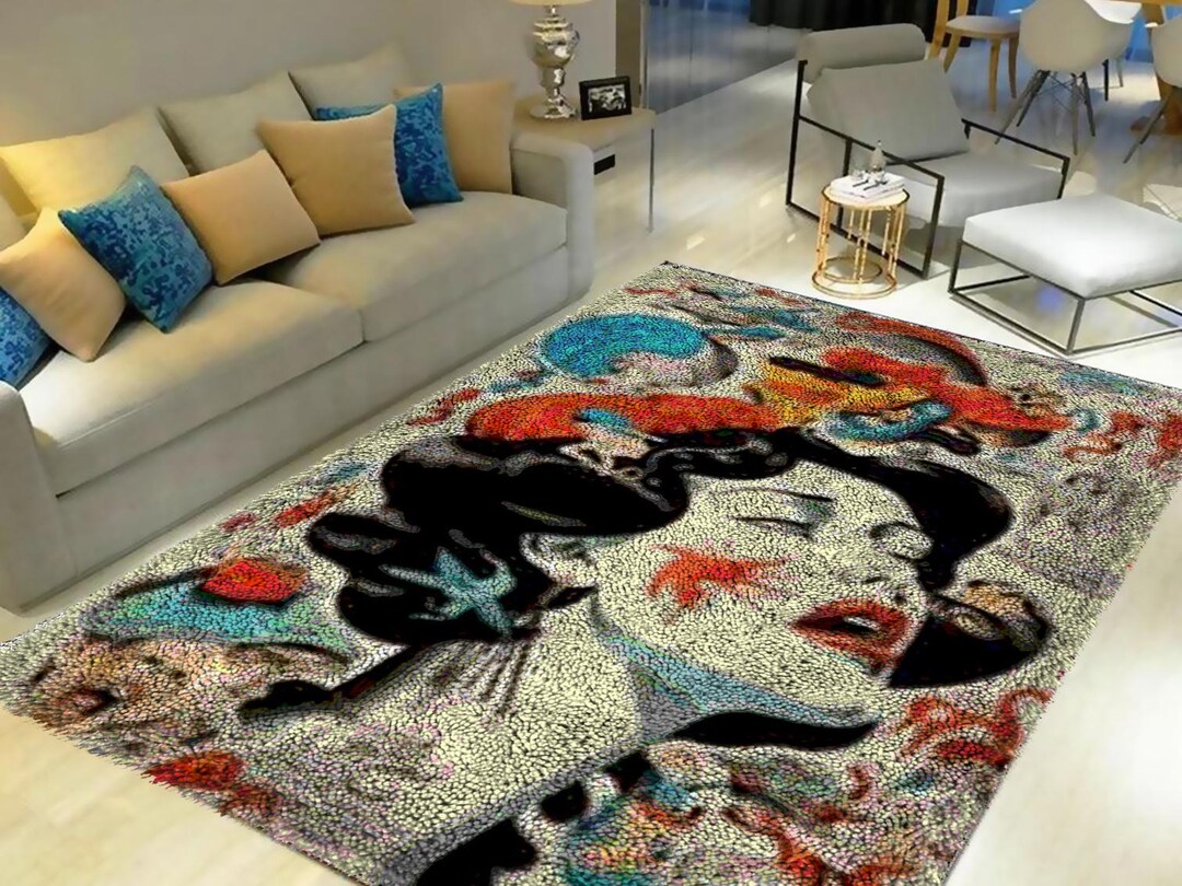 Japanese Latch Rug Latch Hook Rug Kit: Japanese Dancer Printed Canvas (DIY) - Etsy