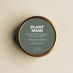 Plant Mami, Candle Tin | Rosemary - Sage - Tomato Leaf