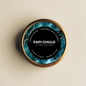 Papi Chulo Candle Tin: Vetiver & Sea Salt (3.5oz)