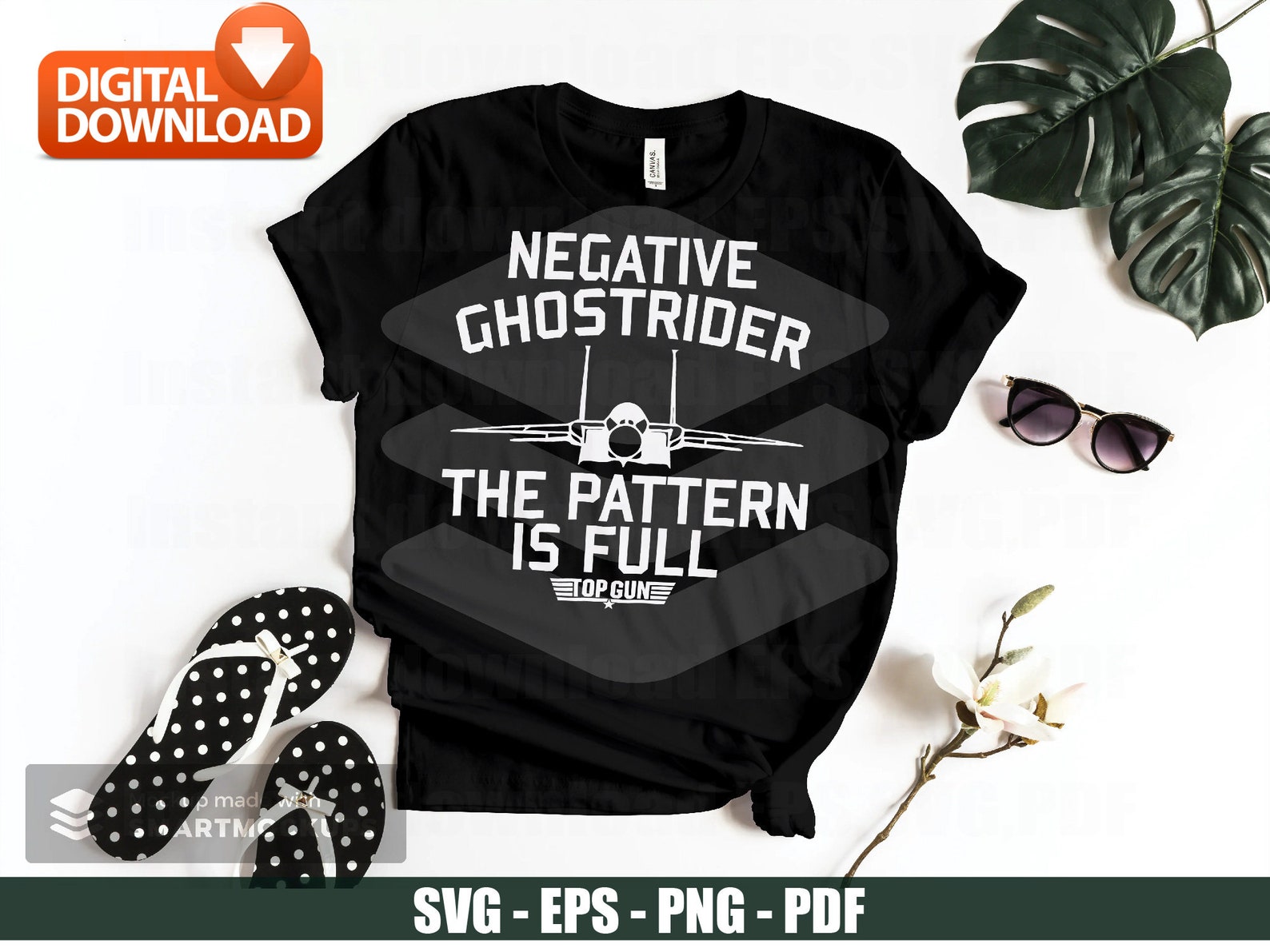 Top Gun Negative Ghost Rider the Pattern is Full Design SVG Etsy Canada