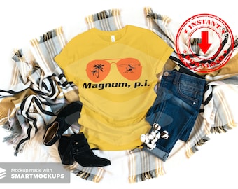 Magnum PI Design Tom Selleck SVG Png Eps Pdf Digital Series TV Show Higgins T-shirt Mug Bag Case Commercial Graphic Instant Download