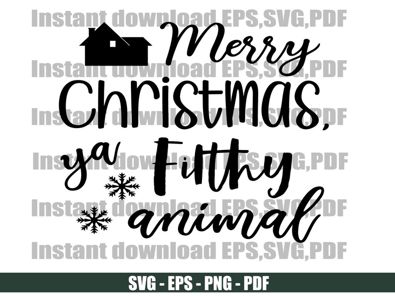 Download Svg Eps Png Pdf Merry Christmas Ya Filthy Animal Logo Home Alone Clip Art Art Collectibles Vadel Com