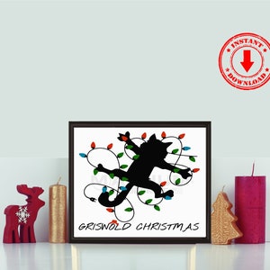 Vacances de Noël chat frit Noël Design Griswold vacances en famille hiver festif SVG PNG Eps PDF T-shirt tasse sac étui téléchargement immédiat