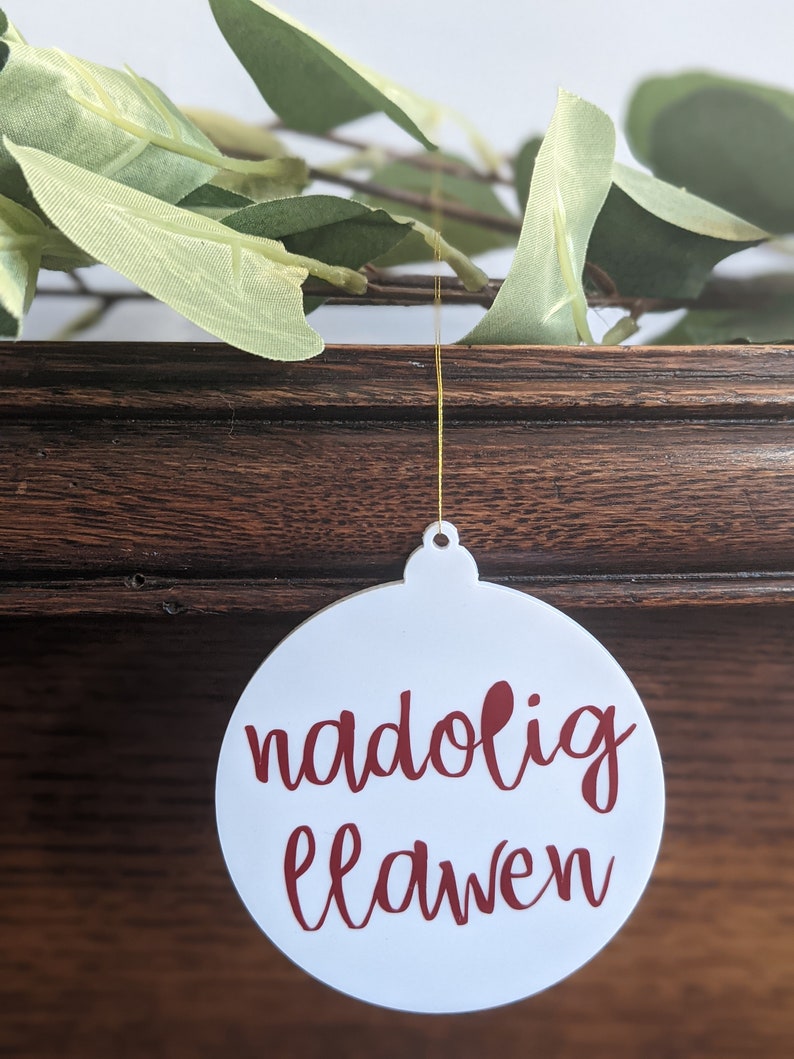 Nadolig Llawen Welsh Bauble Christmas Decoration Wales Merry Etsy
