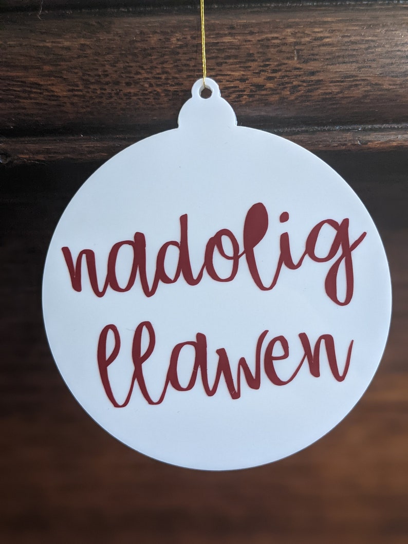 Nadolig Llawen Welsh Bauble Christmas Decoration Wales Merry Etsy