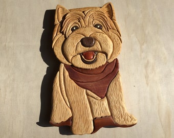 Intarsia Westie - Wood Art - Wall Art