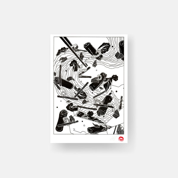 Noods – Chinabox | Art Print | Risoprint | DIN A4 | 21 x 29.7