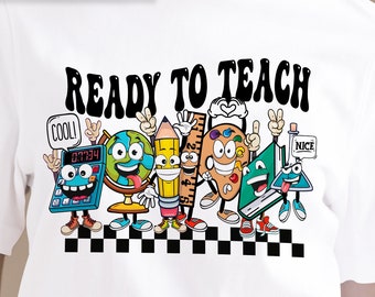 Ready to Teach PNG, School Supplies Design (Digital Download)