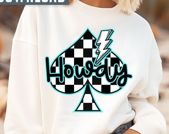Vintage Howdy Cowgirl PNG Design, Western Shirt (Digital Download)
