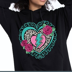 Retro Western floral heart  sublimation design, western png, cowgirl png, heart clipart, png, digital download