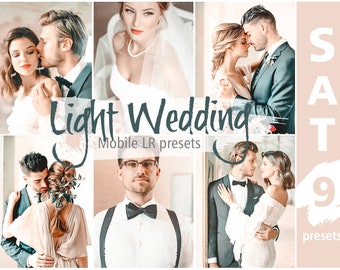 9 Wedding Lightroom Mobile Presets,BRIGHT WEDDING Mobile Presets,Fashion Blogger Summer Travel Presets,Wedding Photography,vsco,dng