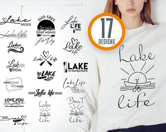 Lake Life SVG Bundle, Lake House Decor (Digital Download)