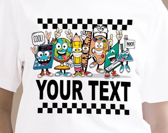 Retro Teacher PNG, Sublimation Template (Digital Download)